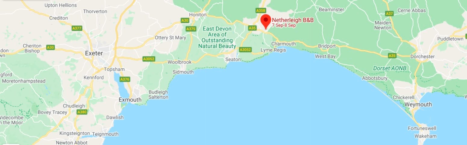 Map of Lyme Regis